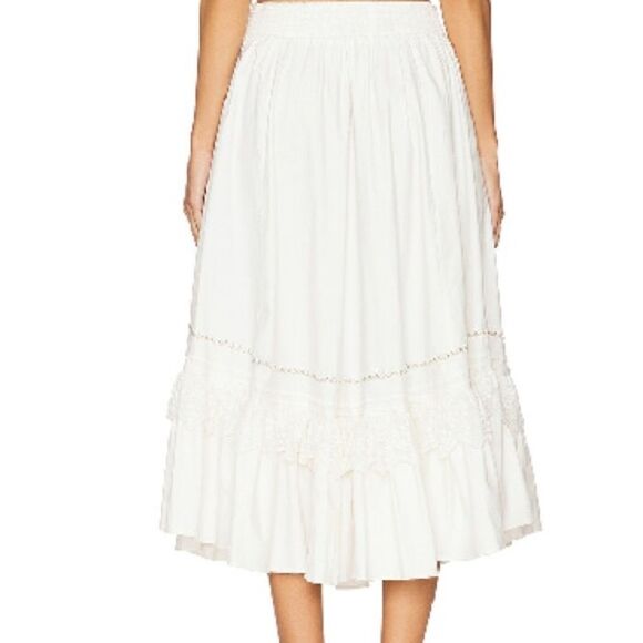 Free People Maeberrie Skirt, Ivory, Size Large, NWT, DISPLAY SKIRT - Picture 4 of 13